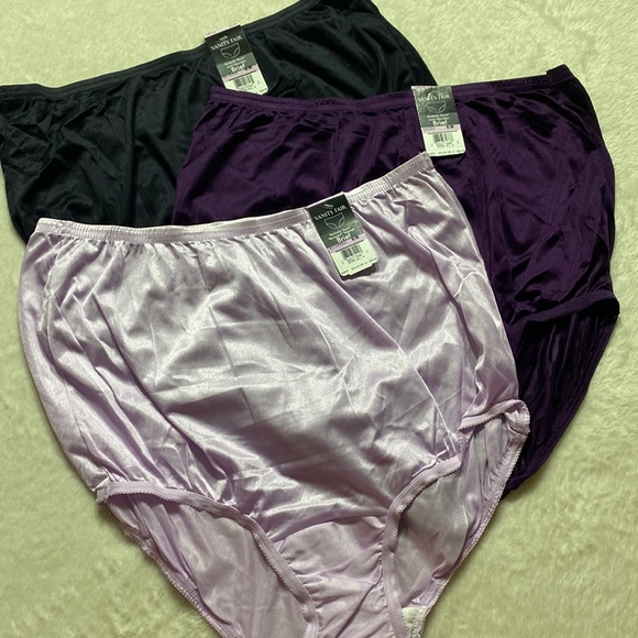 Vanity Fair Classic Ravissant Slip Confezione Da 3 - Vita Classica, Microfibra Lucente, Taglia Large (L), Colore Fulvo/Cerbio